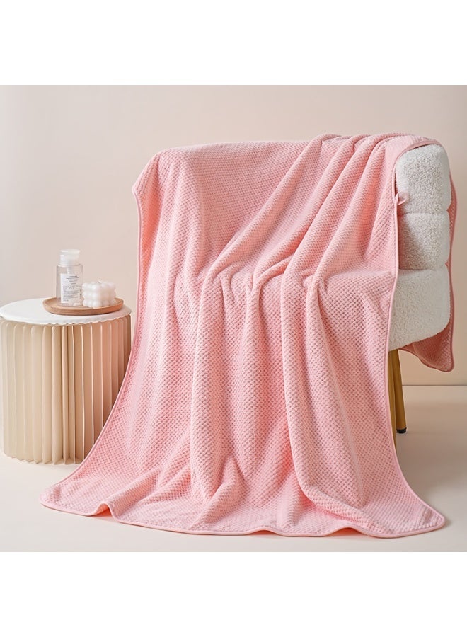 Microfiber Bath Towels, 90 x 170 cm, Set of 2, Super Soft, Highly Absorbent, Quick-Dry, Multipurpose Use Towel (Pink + Gray) - Image 3